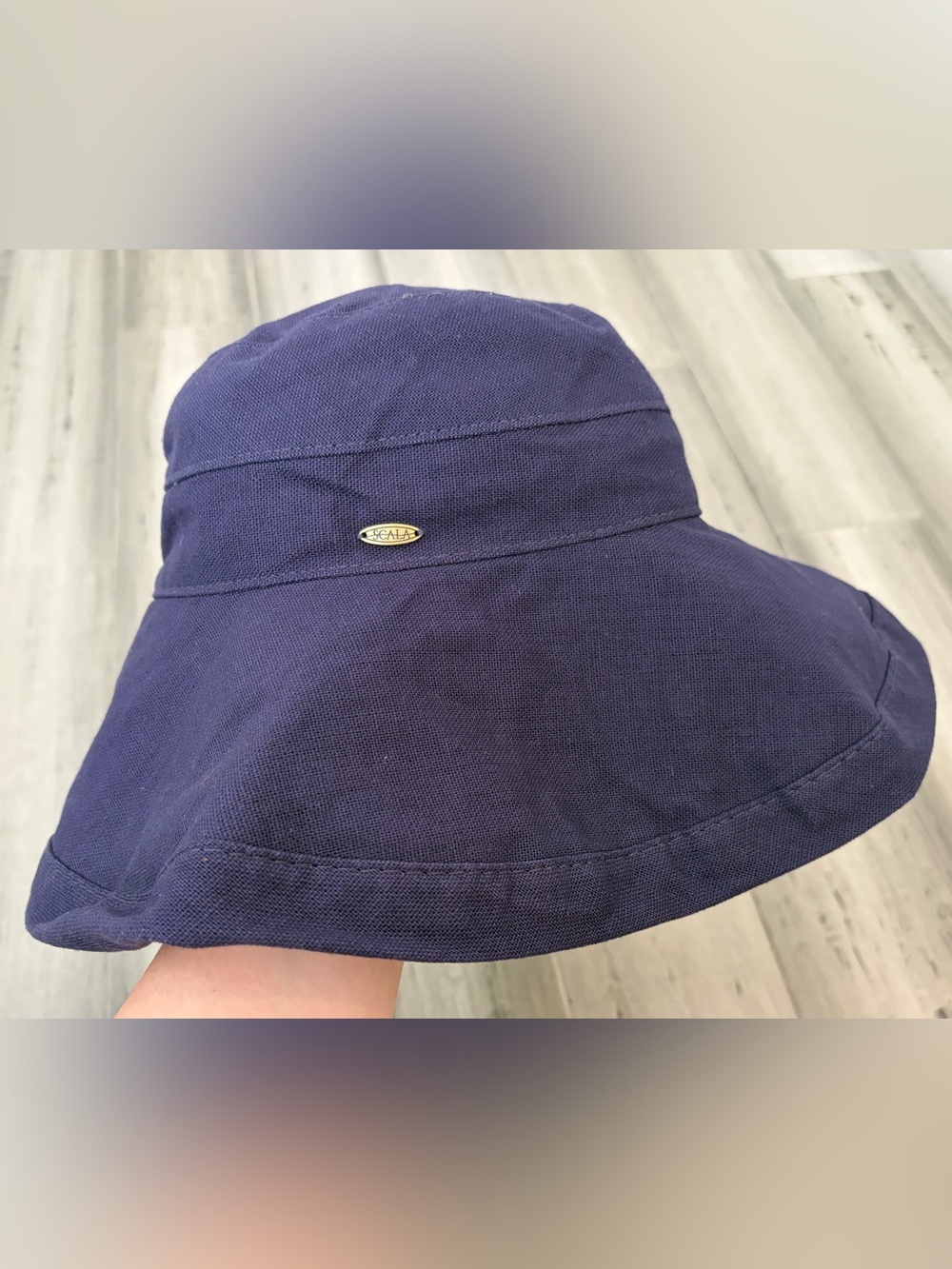 [NWT] Scala Navy Packable Cotton UPF50+ Sun Hat